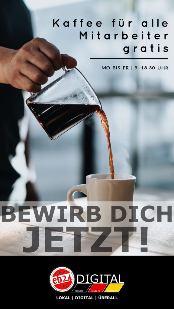 Bei eb24 gibt es gratis Kaffee für alle Mitarbeiter